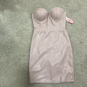 Faux Leather mini dress